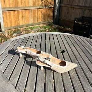 Nwt A New Day Womens Milan Raffia Slingback Heels size 10 crochet whimsy fall